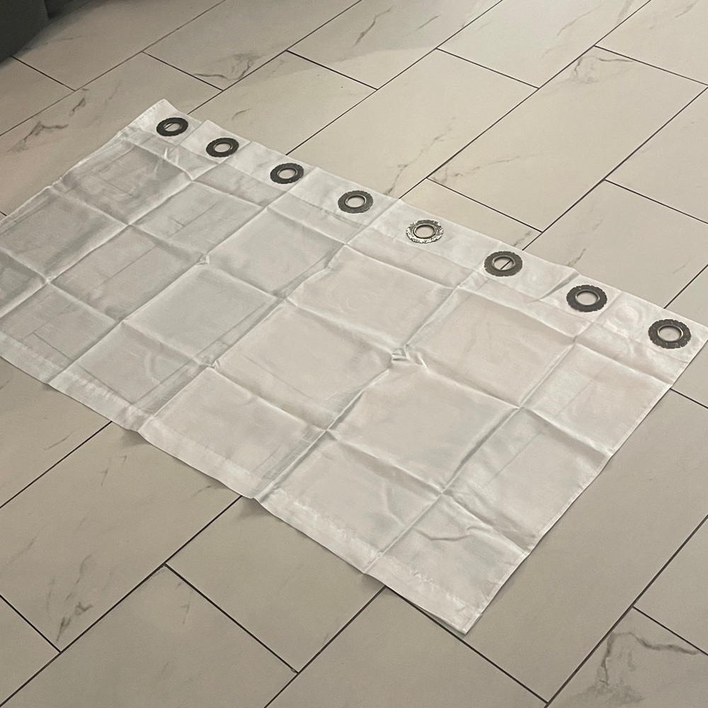 Elegant White Shower Curtain